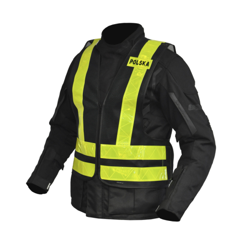 Kamizelka motocyklowa odblaskowa OZONE POLSKA BLACK/FLUO YELLOW