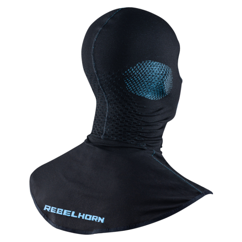 Kominiarka motocyklowa termoaktywna z kołnierzem REBELHORN THERM II BLACK/BLUE