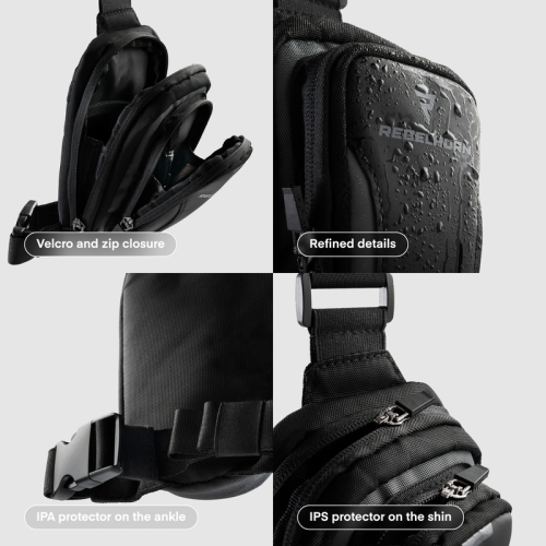 TORBA NA UDO/BIODRO REBELHORN HIP II BLACK/GREY S