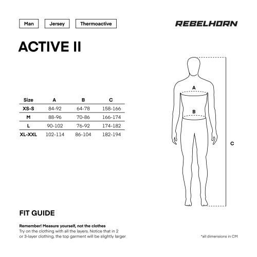 Koszulka termoaktywna REBELHORN ACTIVE II BLACK/GREY