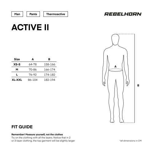 Spodnie termoaktywne REBELHORN ACTIVE II BLACK/GREY