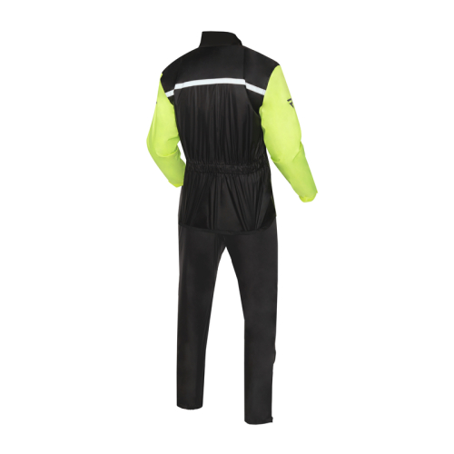 Kombinezon motocyklowy przeciwdeszczowy dwuczęściowy REBELHORN RAIN BLACK/FLUO YELLOW