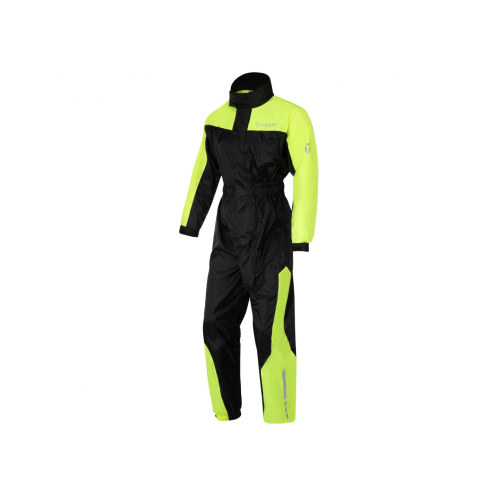 Kombinezon motocyklowy przeciwdeszczowy jednoczęściowy SECA MONSUN EVO BLACK/FLUO