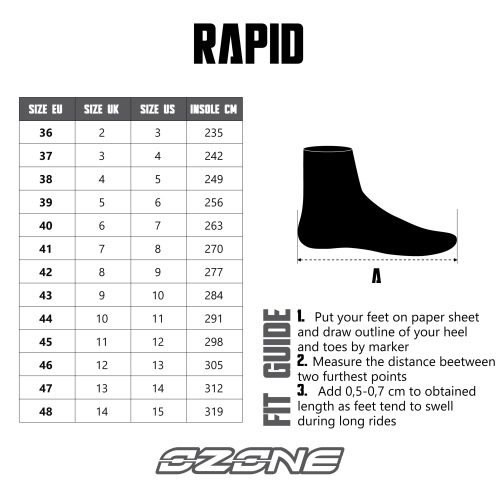 Buty motocyklowe OZONE RAPID CE BLACK MATT