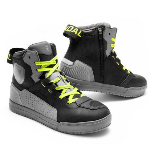 Buty motocyklowe krótkie REBELHORN VANDAL II BLACK/GREY/FLUO YELLOW
