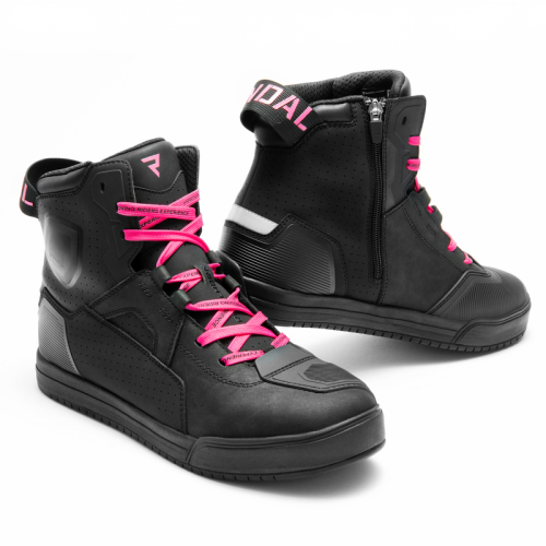 Buty motocyklowe krótkie damskie REBELHORN VANDAL II BLACK/PINK
