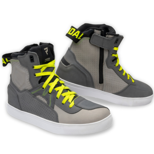 Buty motocyklowe krótkie REBELHORN VANDAL MYSTERIOUS GREY/FLUO YELLOW