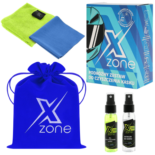 Xzone Podróżny zestaw do czyszczenia kasku ze ściereczkami 2x30ml