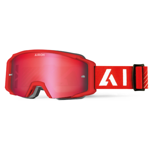 GOGLE cross quad AIROH BLAST XR1 RED MATT - SZYBA RED MIRRORED