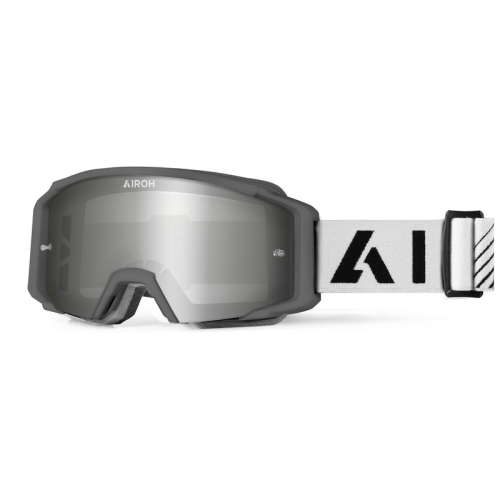 GOGLE cross quad AIROH BLAST XR1 DARK GREY MATT - SZYBA SILVER MIRRORED
