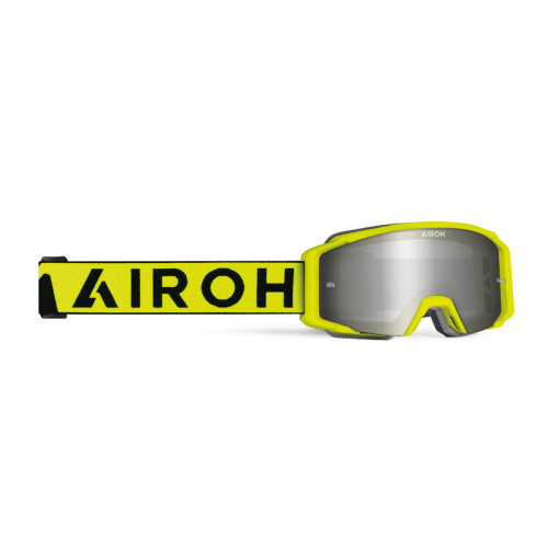 GOGLE cross quad AIROH BLAST XR1 YELLOW MATT - SZYBA SILVER MIRRORED