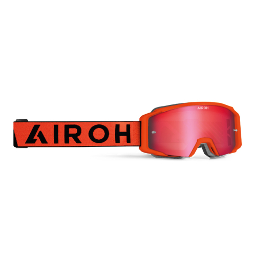 GOGLE cross quad AIROH BLAST XR1 ORANGE MATT - SZYBA RED MIRRORED