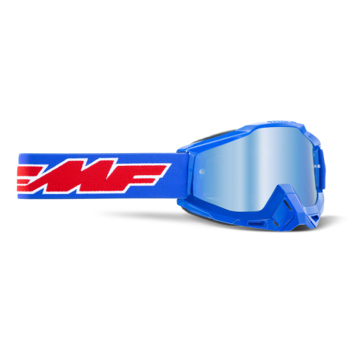 GOGLE cross quad FMF POWERBOMB ROCKET BLUE - SZYBA NIEBIESKIE LUSTRO