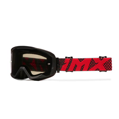 GOGLE cross quad IMX ENDURANCE FLIP BLACK MATT/RED - Szyba DARK SMOKE + Clear