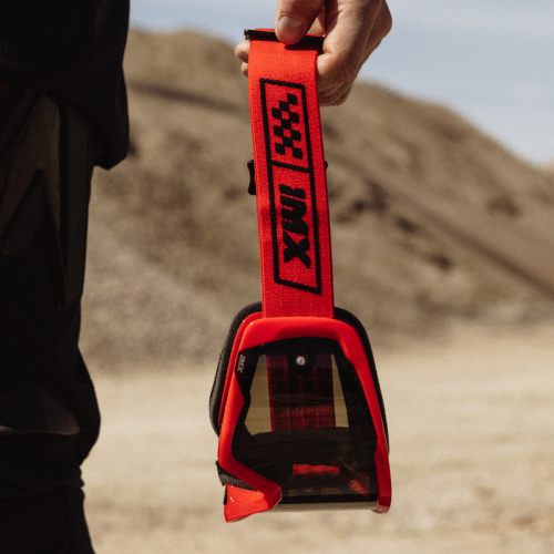 GOGLE cross quad IMX ENDURANCE RACE RED GLOSS/RED - Szyba Dark Smoke + Clear