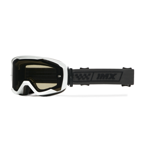 GOGLE cross quad IMX ENDURANCE RACE WHITE GLOSS/BLACK - Szyba DARK SMOKE + Clear