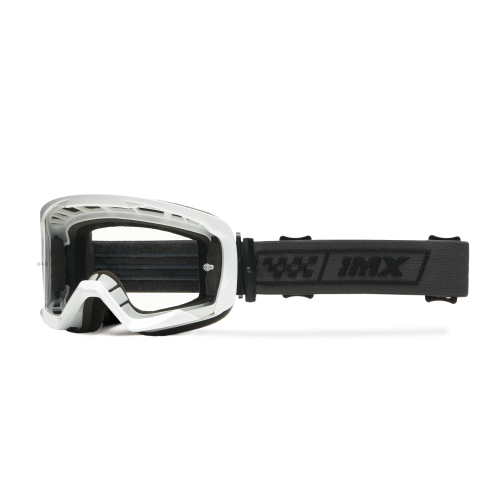 GOGLE cross quad IMX ENDURANCE RACE WHITE GLOSS/BLACK - Szyba DARK SMOKE + Clear