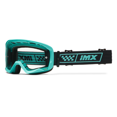 GOGLE cross quad IMX ENDURANCE RACE TURQUOISE MATT/BLACK - Szyba Iridium Green + Clear