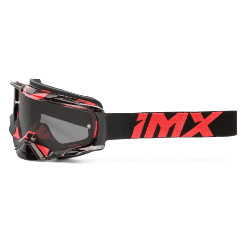 Gogle cross quad IMX DUST GRAPHIC RED GLOSS/BLACK - SZYBA DARK SMOKE + CLEAR (2 SZYBY W ZESTAWIE)