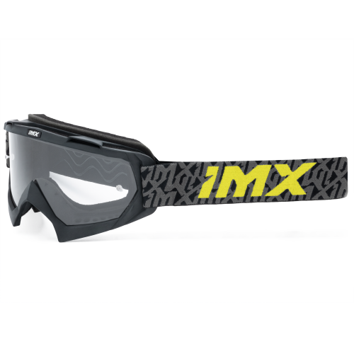 GOGLE cross quad IMX MUD BLACK MATT/GREY/FLUO YELLOW - SZYBA CLEAR (1 SZYBA W ZESTAWIE)