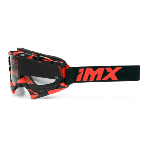 GOGLE cross quad IMX MUD GRAPHIC RED GLOSS/BLACK - SZYBA CLEAR (1 SZYBA W ZESTAWIE)