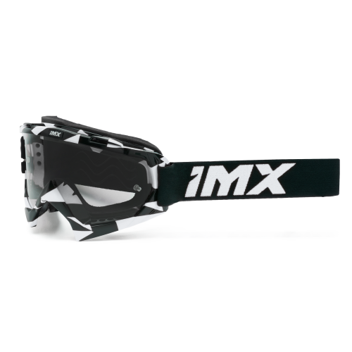 GOGLE cross quad IMX MUD GRAPHIC WHITE GLOSS/BLACK - SZYBA CLEAR (1 SZYBA W ZESTAWIE)