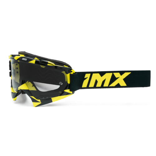 GOGLE cross quad IMX MUD GRAPHIC FLUO YELLOW GLOSS/BLACK - SZYBA CLEAR (1 SZYBA W ZESTAWIE)