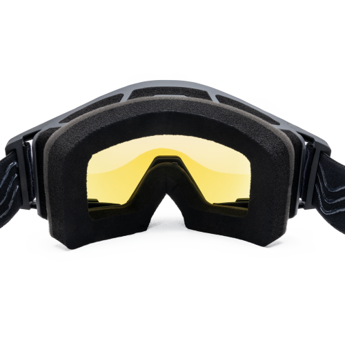 GOGLE cross quad IMX SAND BLACK MATT/BLUE - SZYBA BLUE IRIDIUM + CLEAR (2 SZYBY W ZESTAWIE)