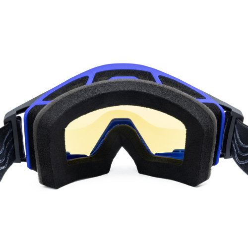 GOGLE cross quad IMX SAND BLACK MATT/BLUE - SZYBA BLUE IRIDIUM