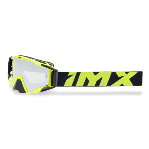GOGLE cross quad IMX SAND FLUO YELLOW MATT/BLACK - SZYBA SILVER IRIDIUM + CLEAR (2 SZYBY W ZESTAWIE)