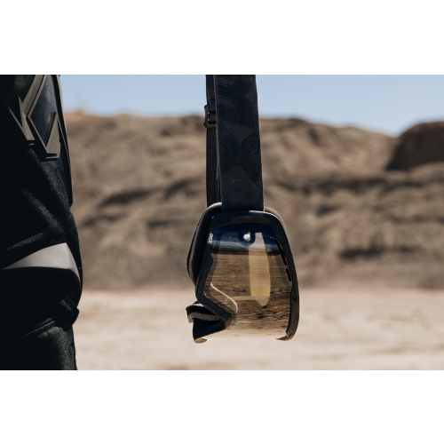 GOGLE cross quad IMX ENDURANCE FLIP BLACK MATT/BLACK - Szyba DARK SMOKE + Clear