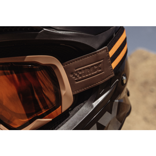 GOGLE cross quad IMX ENDURANCE RUST BROWN MATT/ORANGE - Szyba ORANGE + Clear