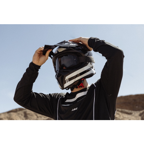 GOGLE cross quad IMX ENDURANCE FLIP BLACK MATT/BLACK - Szyba DARK SMOKE + Clear