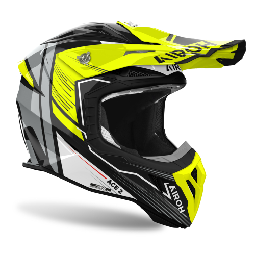 Kask Motocyklowy cross enduro AIROH AVIATOR ACE 2 ENGINE YELLOW GLOSS