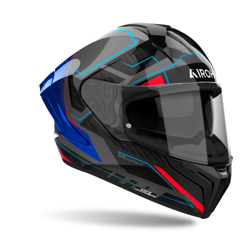 Kask Motocyklowy AIROH MATRYX ROCKET BLUE/RED GLOSS