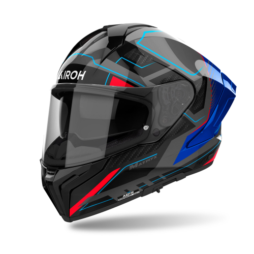 Kask Motocyklowy AIROH MATRYX ROCKET BLUE/RED GLOSS