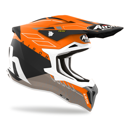 Kask Motocyklowy cross quad AIROH STRYCKER SKIN ORANGE MATT