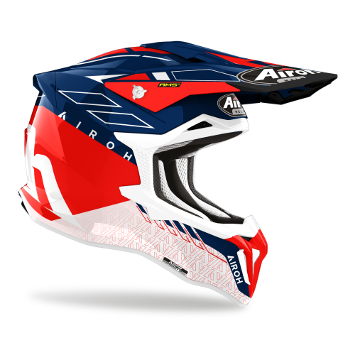 Kask Motocyklowy cross quad AIROH STRYCKER SKIN RED GLOSS