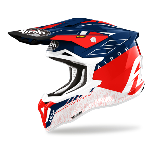 Kask Motocyklowy cross quad AIROH STRYCKER SKIN RED GLOSS