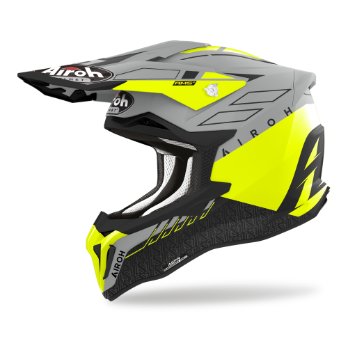 Kask Motocyklowy cross quad AIROH STRYCKER SKIN YELLOW MATT