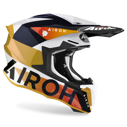 Kask Motocyklowy cross quad AIROH TWIST 2.0 LIFT WHITE/BLUE MATT