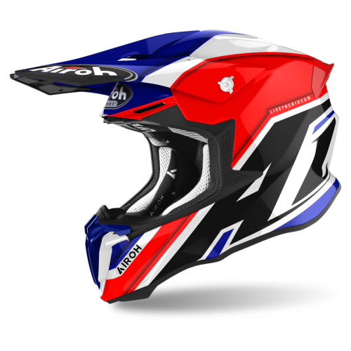Kask Motocyklowy cross quad AIROH TWIST 2.0 SHAKEN BLUE GLOSS