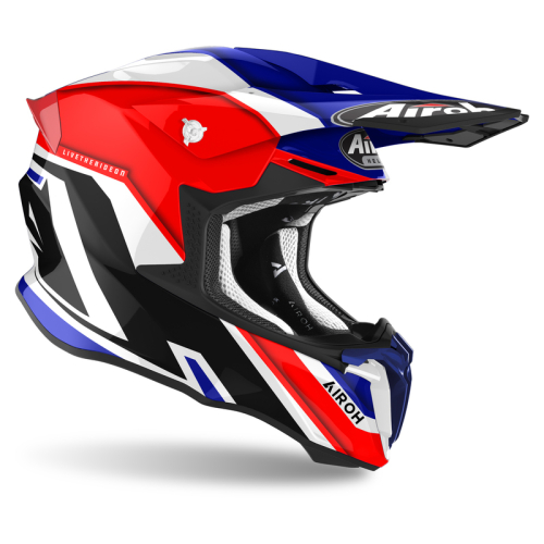 Kask Motocyklowy cross quad AIROH TWIST 2.0 SHAKEN BLUE GLOSS