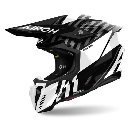 Kask Motocyklowy cross quad AIROH TWIST 3 THUNDER BLACK/WHITE GLOSS