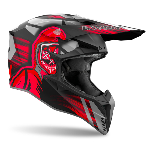 Kask Motocyklowy cross enduro AIROH WRAAAP CYBER RED MATT