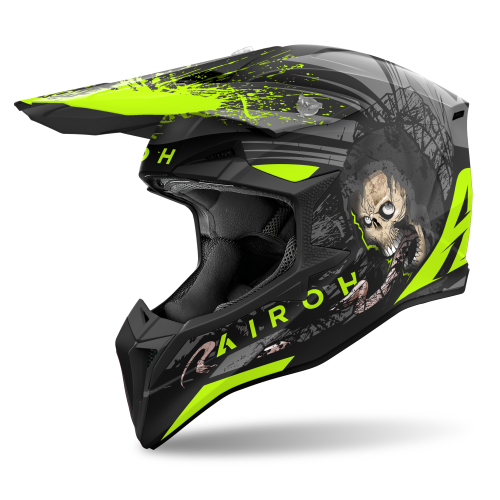 Kask Motocyklowy cross enduro AIROH WRAAAP DARKNESS MATT