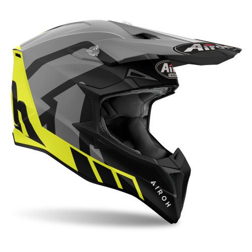 Kask Motocyklowy cross enduro AIROH WRAAAP RELOADED YELLOW MATT