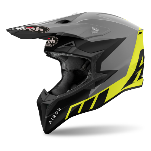 Kask Motocyklowy cross enduro AIROH WRAAAP RELOADED YELLOW MATT