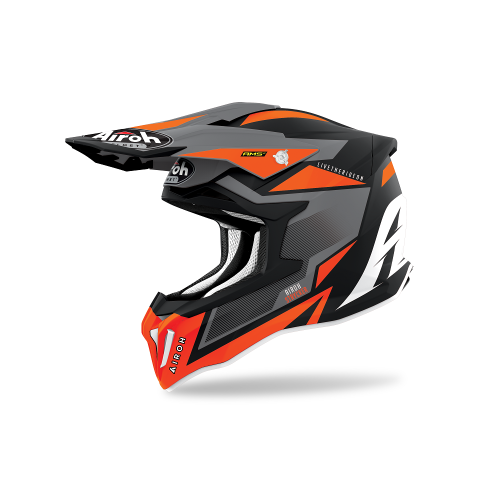 Kask Motocyklowy cross quad AIROH STRYCKER AXE ORANGE MATT