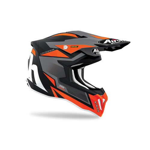 Kask Motocyklowy cross quad AIROH STRYCKER AXE ORANGE MATT